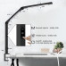 LED stolní pracovní lampa 12W, 1000Lm, 3000-6500 K, Ra >92, stmívatelná, černá, šroub